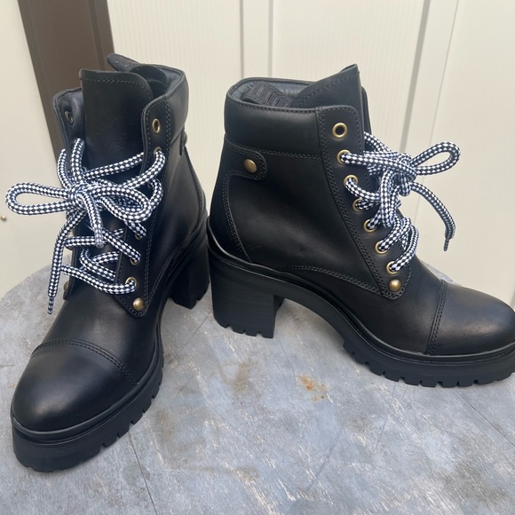 Miu Miu Black Combat Boots 7.5 - Picture 9 of 10